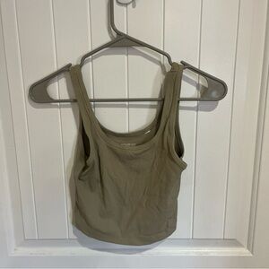 Pacsun Contour Tan Ribbed Crop Top Size S Like New